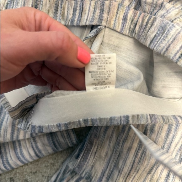 Theyskens' Theory size 4 NWOT pull on Striped Skinny Pants in Blue and Gray - Picture 5 of 11